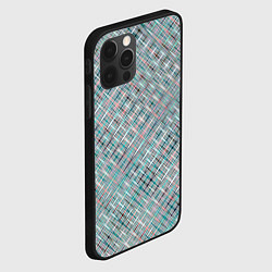 Чехол для iPhone 12 Pro Max Светлый серо-голубой текстурированный, цвет: 3D-черный — фото 2