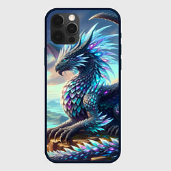 Чехол iPhone 12 Pro Max Крылатый сказочный дракон - нейросеть