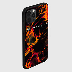 Чехол для iPhone 12 Pro Max No Mans Sky red lava, цвет: 3D-черный — фото 2