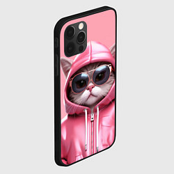 Чехол для iPhone 12 Pro Max Кошка в капюшоне, цвет: 3D-черный — фото 2