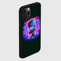 Чехол для iPhone 12 Pro Max Neon Bart Simpson - cyberpunk fantasy, цвет: 3D-черный — фото 2