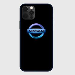 Чехол iPhone 12 Pro Max Nissan logo neon