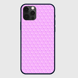 Чехол для iPhone 12 Pro Max Розовый паттерн розовые бантики, цвет: 3D-черный