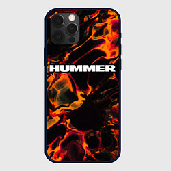 Чехол для iPhone 12 Pro Max Hummer red lava, цвет: 3D-черный