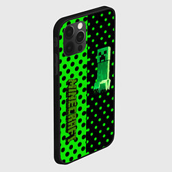 Чехол для iPhone 12 Pro Max Minecraft creeper pattern, цвет: 3D-черный — фото 2