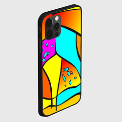 Чехол для iPhone 12 Pro Max Яркая абстракция, цвет: 3D-черный — фото 2