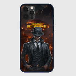 Чехол для iPhone 12 Pro Max PUBG персонаж - город в огне, цвет: 3D-черный