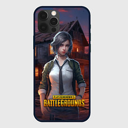 Чехол iPhone 12 Pro Max PUBG девушка в игре