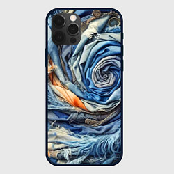 Чехол для iPhone 12 Pro Max Джинсовая воронка - модный тренд, цвет: 3D-черный