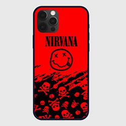 Чехол iPhone 12 Pro Max Nirvana rock skull