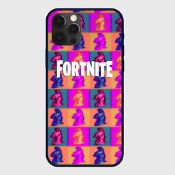 Чехол для iPhone 12 Pro Max Fortnite logo pattern game, цвет: 3D-черный