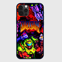 Чехол для iPhone 12 Pro Max Doom game demons, цвет: 3D-черный