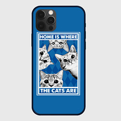 Чехол для iPhone 12 Pro Max Home is where the cats are, цвет: 3D-черный