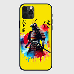 Чехол для iPhone 12 Pro Max Японский самурай - акварель Япония, цвет: 3D-черный