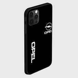 Чехол для iPhone 12 Pro Max Opel white logo, цвет: 3D-черный — фото 2