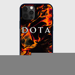 Чехол для iPhone 12 Pro Max Dota red lava, цвет: 3D-черный