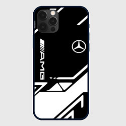 Чехол для iPhone 12 Pro Max Mercedes bens geometry, цвет: 3D-черный