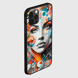 Чехол для iPhone 12 Pro Max Лицо прекрасной девушки - граффити, цвет: 3D-черный — фото 2