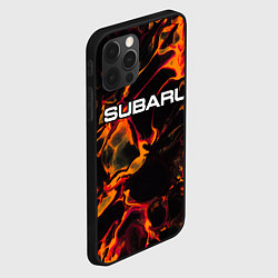 Чехол для iPhone 12 Pro Max Subaru red lava, цвет: 3D-черный — фото 2