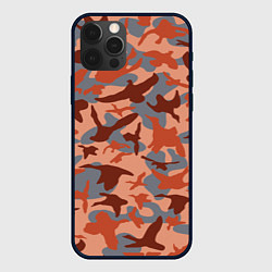 Чехол для iPhone 12 Pro Max Камуфляж птицы, цвет: 3D-черный