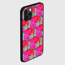 Чехол для iPhone 12 Pro Max Красные синие желтые цветы лилии, цвет: 3D-черный — фото 2