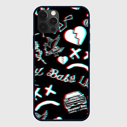 Чехол iPhone 12 Pro Max Lil Peep logo glitch