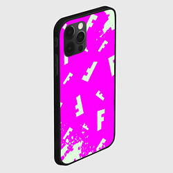 Чехол для iPhone 12 Pro Max Fortnite pattern pink, цвет: 3D-черный — фото 2