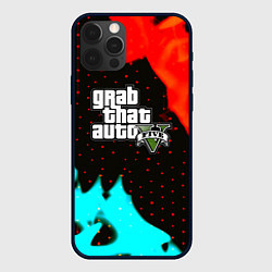Чехол для iPhone 12 Pro Max GTA 5 огненный стиль паттерн, цвет: 3D-черный