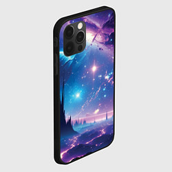 Чехол для iPhone 12 Pro Max Звездный город в космосе, цвет: 3D-черный — фото 2