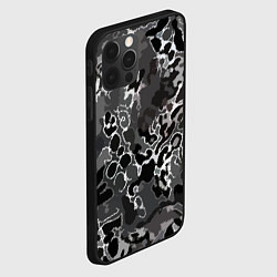 Чехол для iPhone 12 Pro Max Чёрно-серый абстракция, цвет: 3D-черный — фото 2