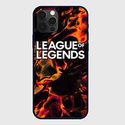 Чехол iPhone 12 Pro Max League of Legends red lava