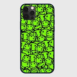 Чехол iPhone 12 Pro Max Nirvana green logo smile