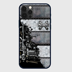 Чехол для iPhone 12 Pro Max Mechanic Iron, цвет: 3D-черный