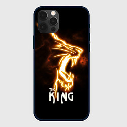 Чехол для iPhone 12 Pro Max Lion fire King, цвет: 3D-черный