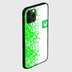 Чехол для iPhone 12 Pro Max Xbox кислотные зеленые краски, цвет: 3D-черный — фото 2