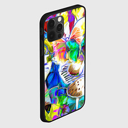 Чехол для iPhone 12 Pro Max Живописные бабочки, цвет: 3D-черный — фото 2