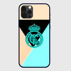 Чехол для iPhone 12 Pro Max Реал мадрид спорт геометрия, цвет: 3D-черный
