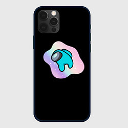 Чехол для iPhone 12 Pro Max Among us space logo, цвет: 3D-черный