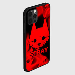 Чехол для iPhone 12 Pro Max Stray - red gradient, цвет: 3D-черный — фото 2
