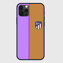 Чехол для iPhone 12 Pro Max Атлетико Мадрид полосы, цвет: 3D-черный
