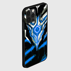 Чехол для iPhone 12 Pro Max Абстрактная синяя руна, цвет: 3D-черный — фото 2