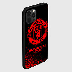 Чехол для iPhone 12 Pro Max Manchester United - red gradient, цвет: 3D-черный — фото 2