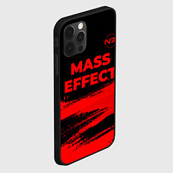 Чехол для iPhone 12 Pro Max Mass Effect - red gradient посередине, цвет: 3D-черный — фото 2