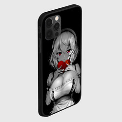 Чехол для iPhone 12 Pro Max Аниме девушка с сердцем в руках, цвет: 3D-черный — фото 2