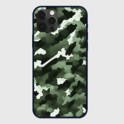 Чехол для iPhone 12 Pro Max Армейский зелёный камуфляж, цвет: 3D-черный