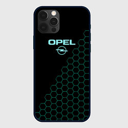 Чехол для iPhone 12 Pro Max Opel чёрный мозаика, цвет: 3D-черный