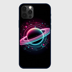 Чехол iPhone 12 Pro Max Неоновый Сатурн