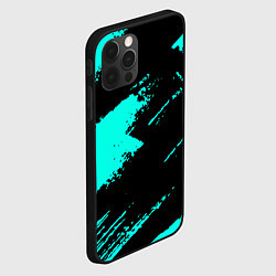 Чехол для iPhone 12 Pro Max Неоновые краски текстура, цвет: 3D-черный — фото 2
