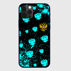 Чехол для iPhone 12 Pro Max Герб текстура РФ, цвет: 3D-черный
