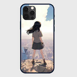 Чехол для iPhone 12 Pro Max Девушка аниме, цвет: 3D-черный